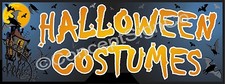 2'X5' HALLOWEEN COSTUMES BANNER Outdoor Indoor Sign Retail Stores Outfits Sale