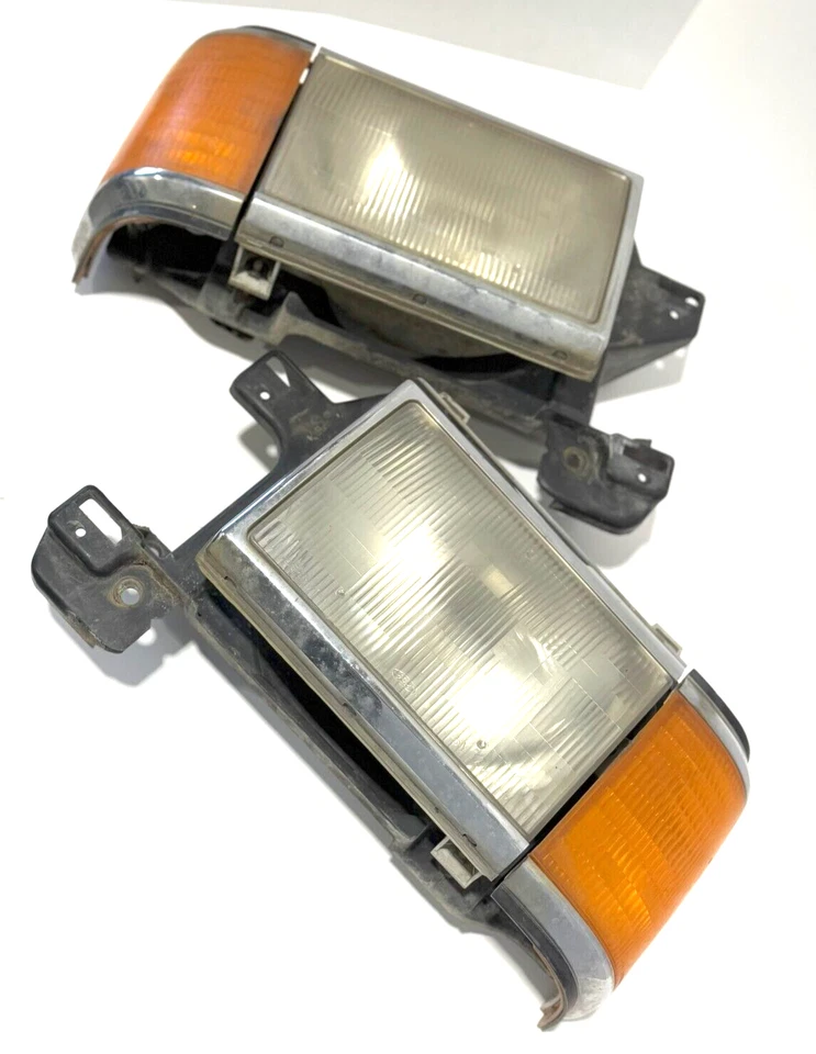 Par de montaje de faros originales OEM Ford F150 F250 F350 1987-1991 Foto 3 de 4