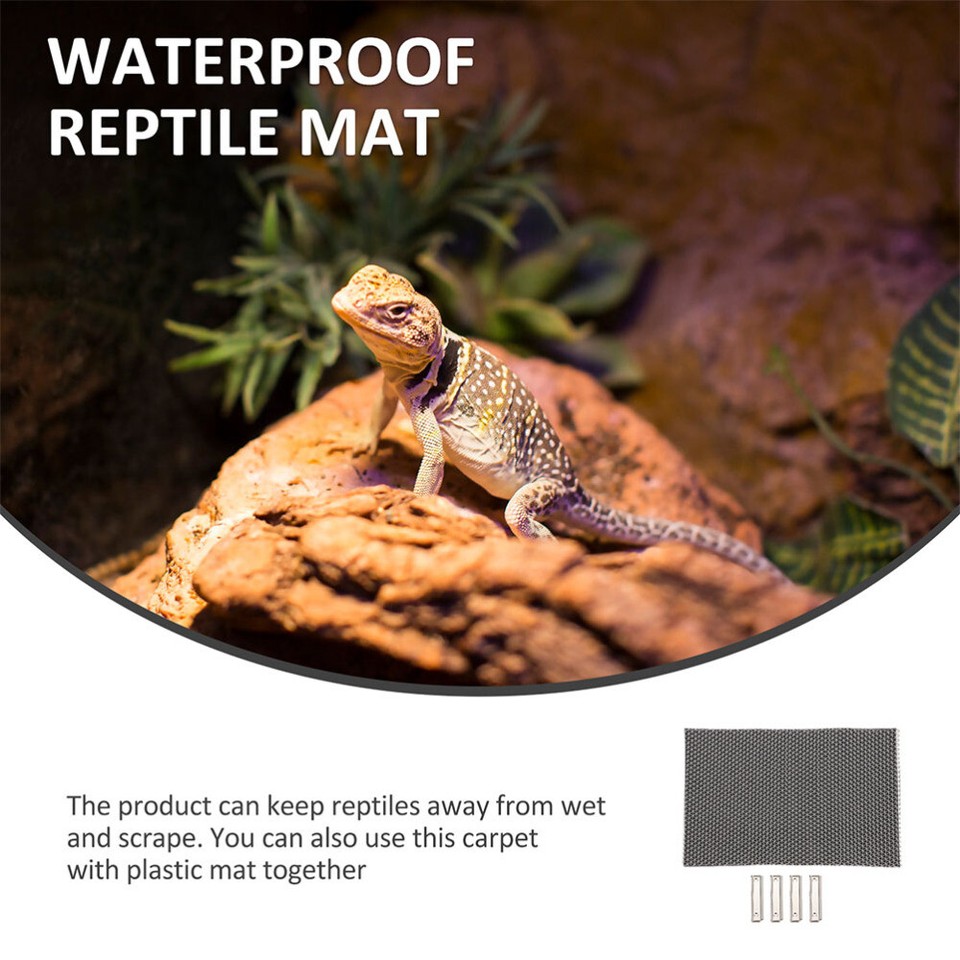 Reptile Cage Mat Gecko Tank Accessories Waterproof Container Carpet