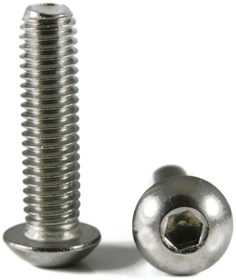 Tornillo de cabeza de botón con tapa de enchufe de acero inoxidable UNC 1/4-20 x 1 cantidad 100