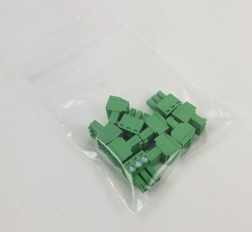 10 OSTTJ0331530 3Pin Terminal Block Pluggable Screw Terminal 3.81mm 28-16AWG NEW - Image 3 of 4