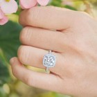 Luxury Ring For Valentine Gift 2 CT CZ Woman's Pretty Promise Ring Silver plated — photo 5