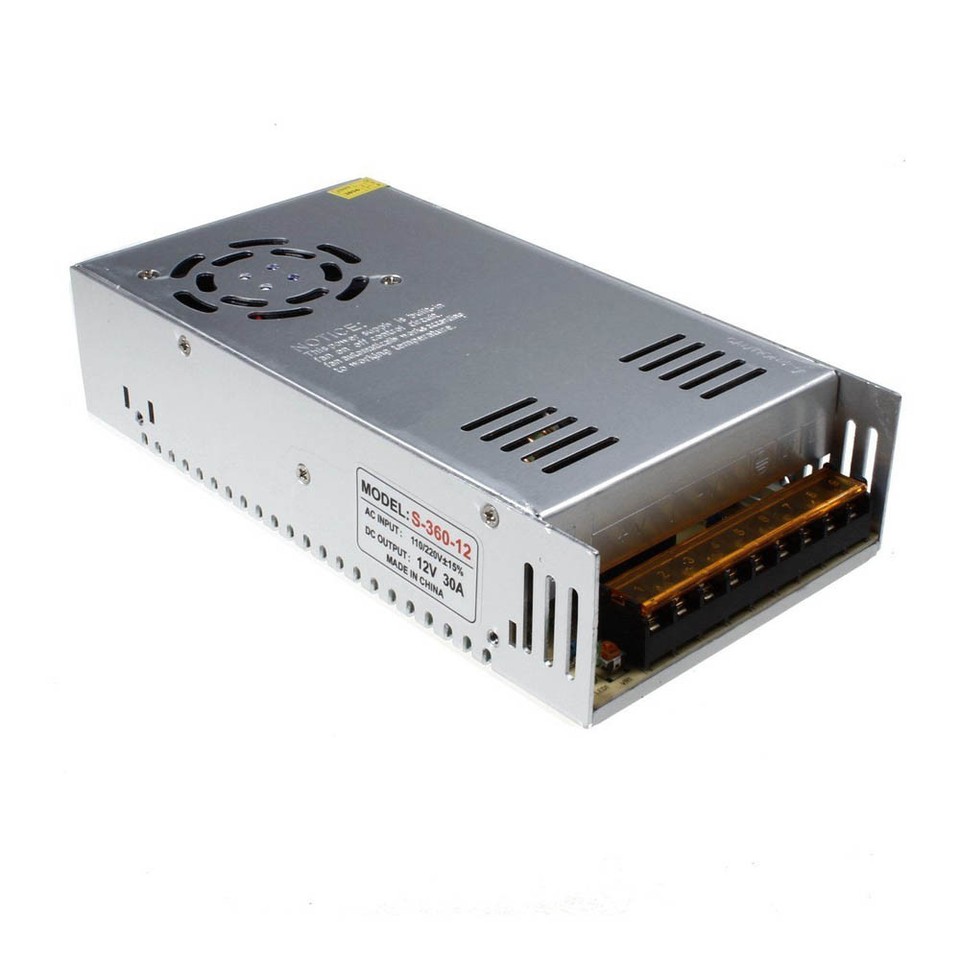 LED Transformer Light AC DC Power Supply Adapter 12V 360W For LED Strip ...