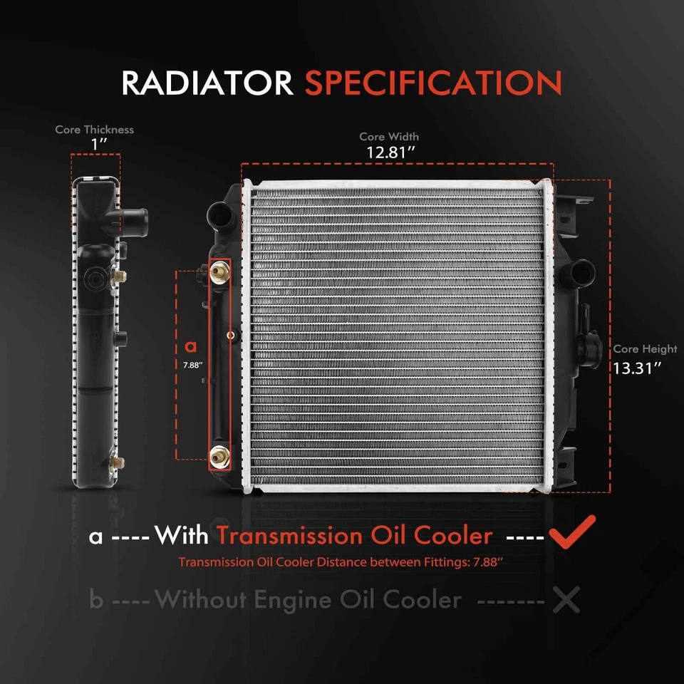 Radiador con enfriador de aceite de transmisión para Chevrolet Metro 1992 Suzuki Swift 1989-1994 Foto 2 de 4