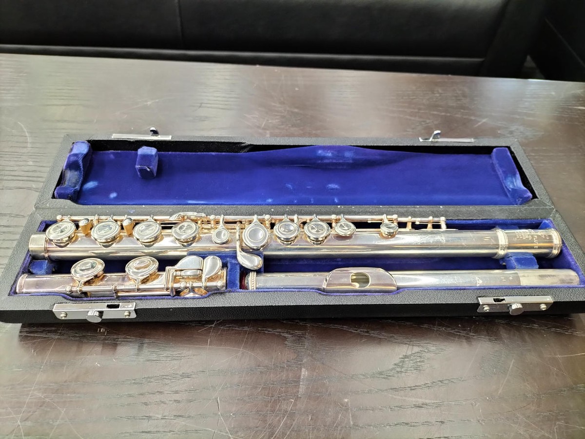 SANKYO Flute Etude Flute Musical Instrument Silver w/ Case SANKYO Flute Etude Flute Musical Instrument Silver w/ Case