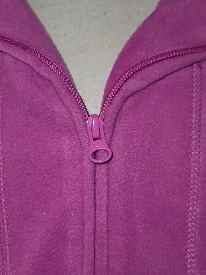 NEW WOMAN WITHIN Plus Size 30W 32W Jacket Purple Fleece Pockets Cap Sleeve - Image 2 of 4