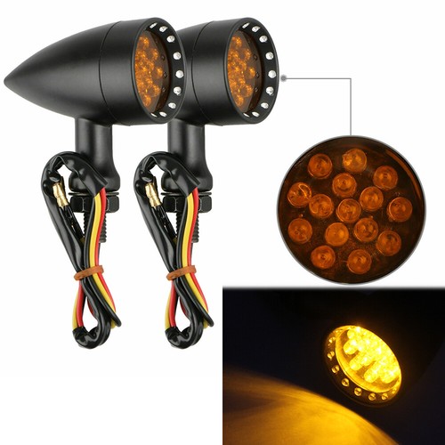 4pcs Black Motorcycle LED Turn Signal Tail Lights For Harley Sportster 883 1200 - Picture 5 of 12