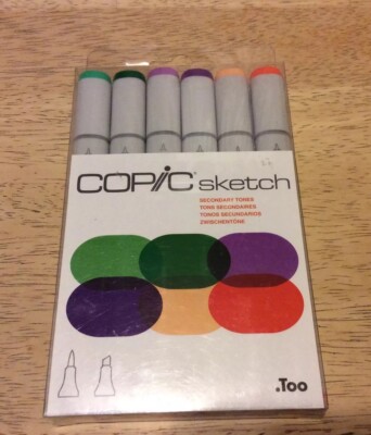 Copic Sketch Secondary Tones Markers  6 Pack - NEW