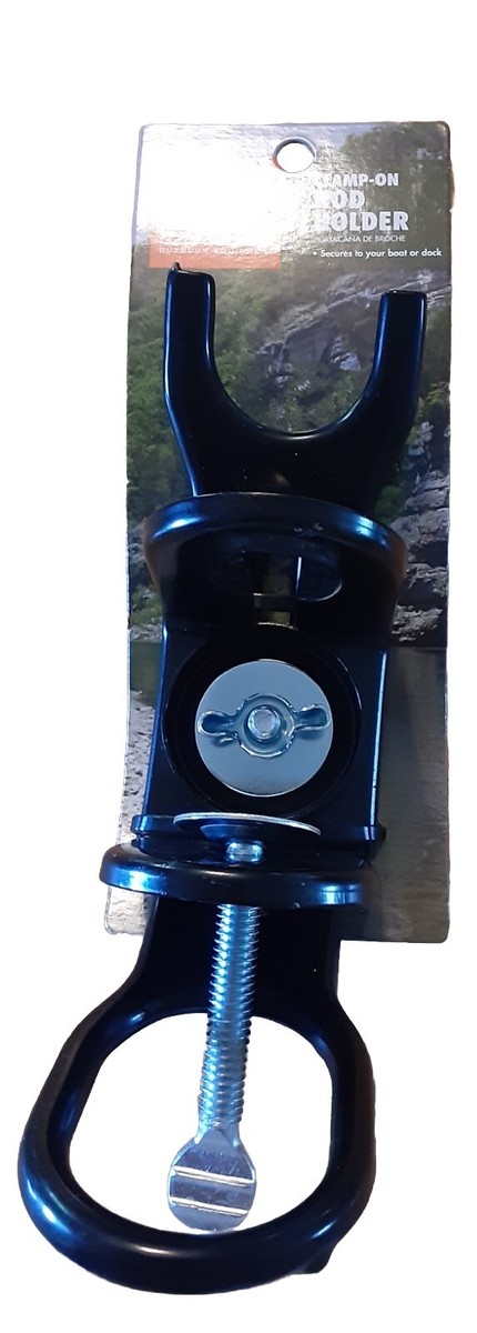 Ozark Trail Rod Holder Rubber Dipped Clamp-On Black