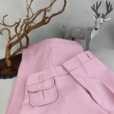 Sears Best Vintage Pink Wide Leg Polyester Pants High Rise XS Perma-Prest Jr