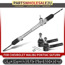 3x Front Rack and Pinion Hub Bearing Tie Rod End Kit for Chevrolet Malibu 04-12