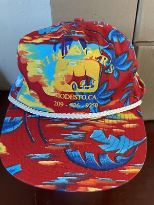 Vintage Floral Rope  Snapback Hat / Cap - Willinger s Modesto CA
