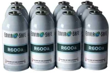 R600a, R600 Refrigerant for AC Charging, Fridges, Freezers, and More! (12 Pack)