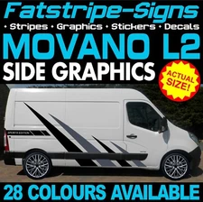 to fit VAUXHALL MOVANO L2 MWB GRAPHICS STICKERS STRIPES DECALS CAMPER VAN