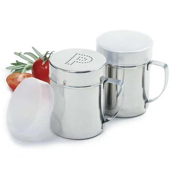 Norpro #763 Stainless Steel Salt & Pepper Shaker Set w/ Handles