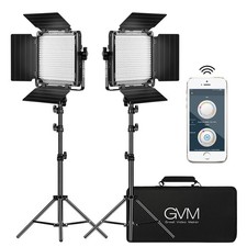 Gvm 480ls 2 Pack Led Video Lighting Kits W App Control Bi-color Variable 2300k Gvm 480ls 2 Pack Led Video Lighting Kits W App Control Bi-color Variable 2300k