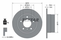 2X Bremsscheibe Hinten Textar 92072303 FüR BMW