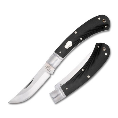 RoseCraft Blades Little Riverbend Skinner Black Micarta D2 Stahl Slipjoint