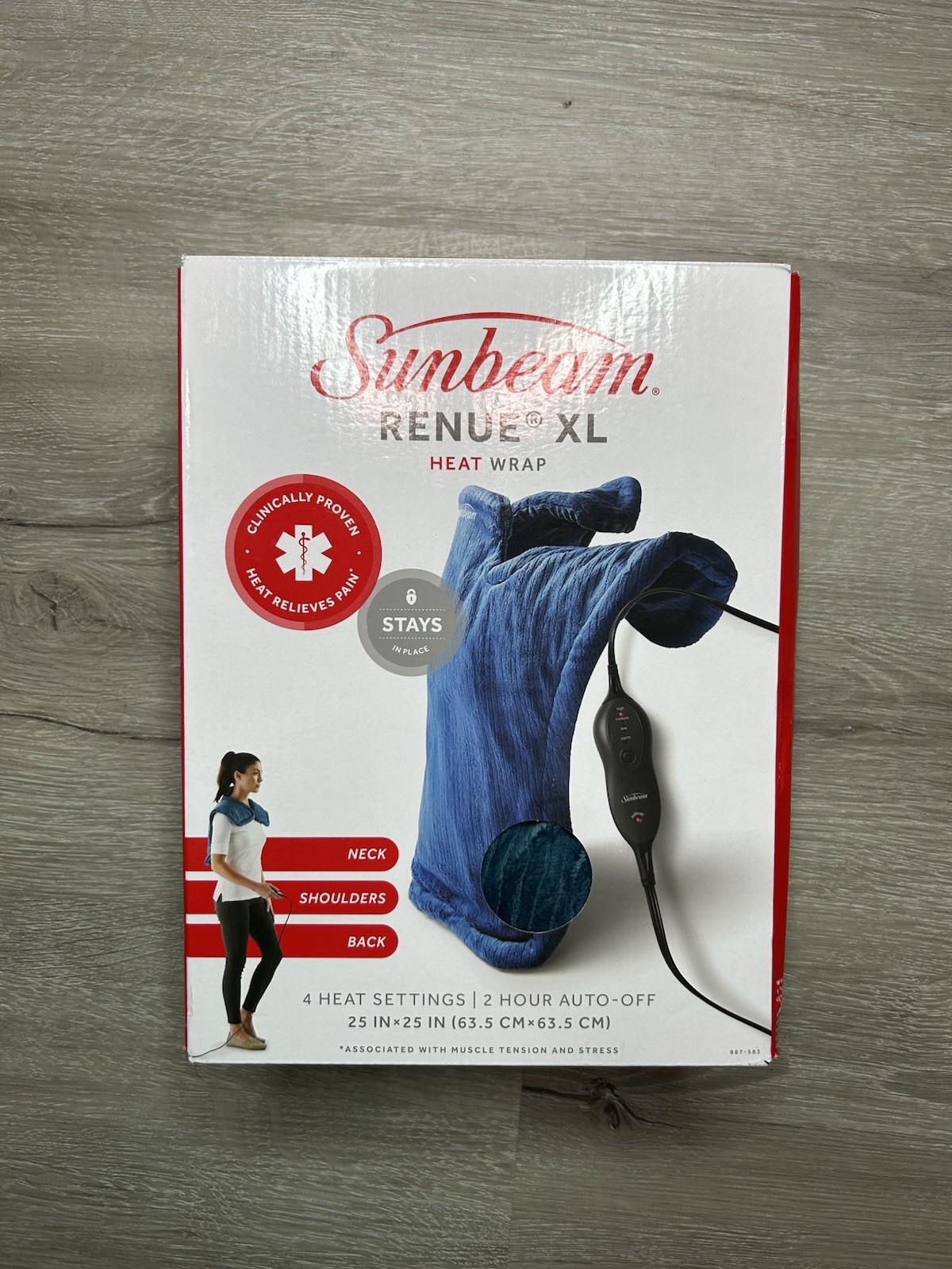 *NEW* Sunbeam Renue XL Heat Wrap - Lakeshore Blue (887-583) 