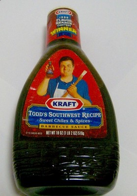 SEALED NOS vintage 1990s KRAFT 1998 Flavor Winner TODD'S BARBECUE SAUCE old food