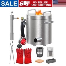   12KG Propane Melting Furnace Kit, Smelter Furnace Kit with Crucible  Tongs