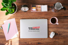 Funny 'Flunked Out' Obedience Dog Vinyl Decal Sticker - 8037