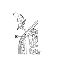 Genuine Mopar Outside Rearview Mirror Left 1JH81TZZAB