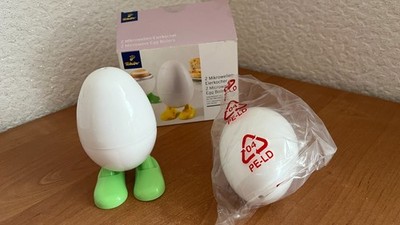 2 Mikrowellen Eierkocher Eierbecher Haushalt Frühstück Ei Kocher Küche Tchibo