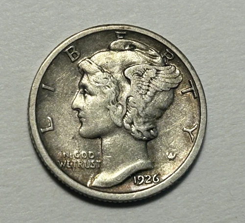 1926 D MERCURY DIME XF