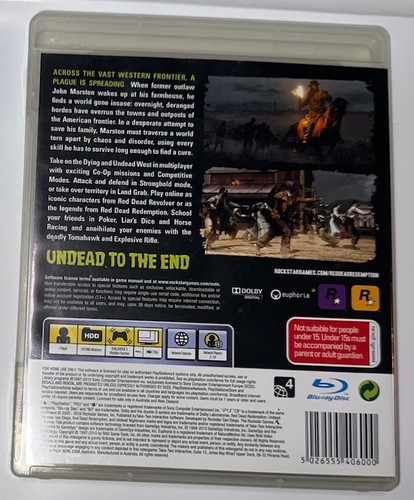 Red Dead Redemption Undead Nightmare, PS3, disco completo con mapa - Imagen 3 de 10