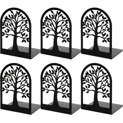 Bookends Metal Book Ends to Hold Books Tree Decorative Bookends for Shelves