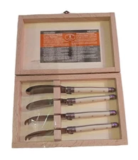 Jean Dubost Laguiole Mini Spreading / Butter / Cheese Knives  Set Of 4 with...