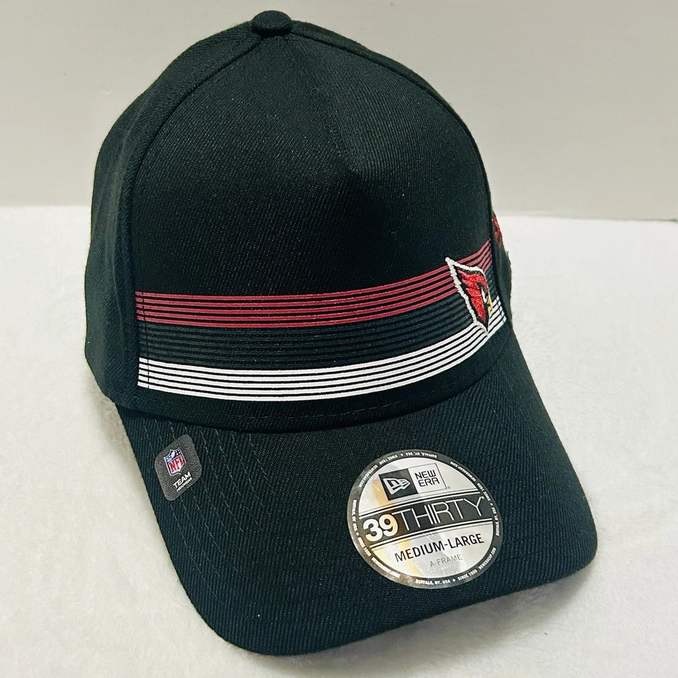 Boné New Era Arizona Cardinals A-Frame listra 39THIRTY elástico flexível M/L preto - Imagem 3 de 4