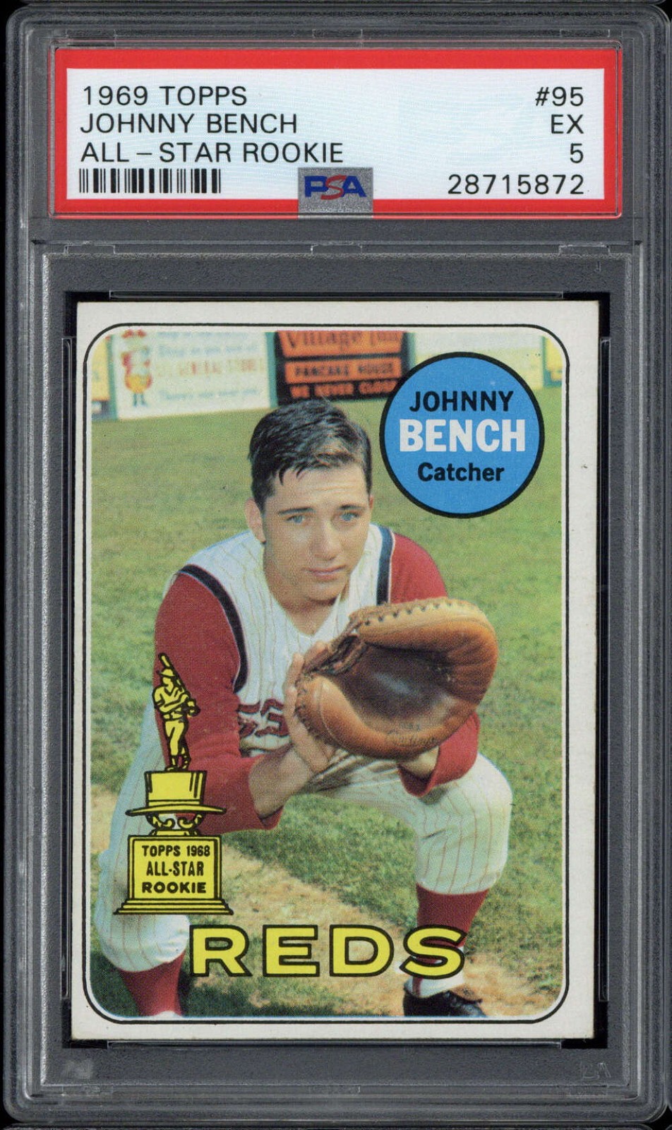 1969 Topps #95 Johnny Bench Reds PSA 5 EX