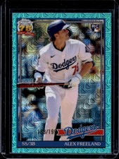 2026 Topps Alex Freeland 1991 Chrome Silver Pack RC Aqua Mojo Refractor #/199