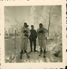 Foto Wehrmacht Gebirgsjäger Ski Schneetarn Anzug Nordfront WK2