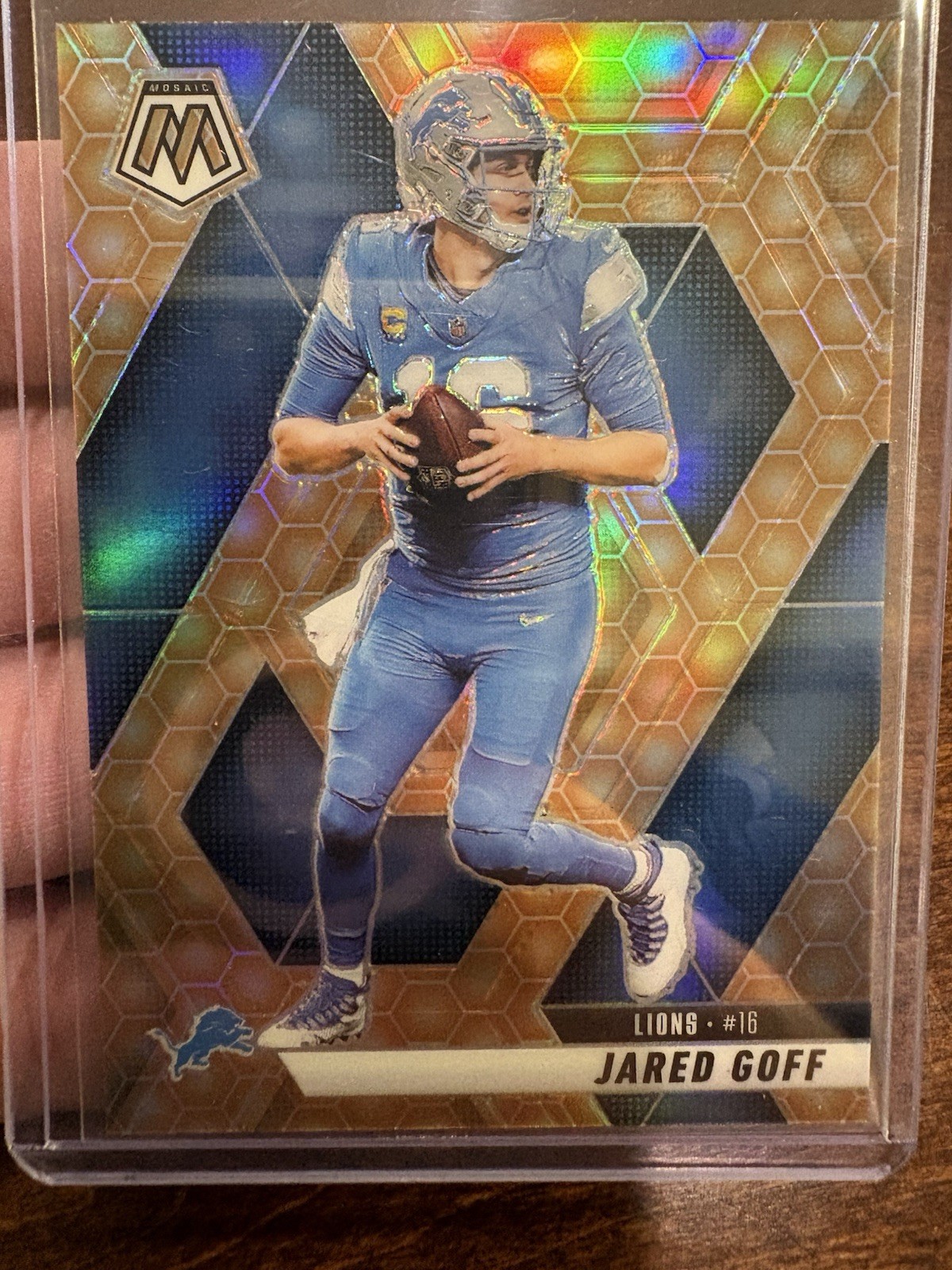 2025 Panini Mosaic Jared Goff Honeycomb Parallel Detroit Lions SSP Case Hit #194