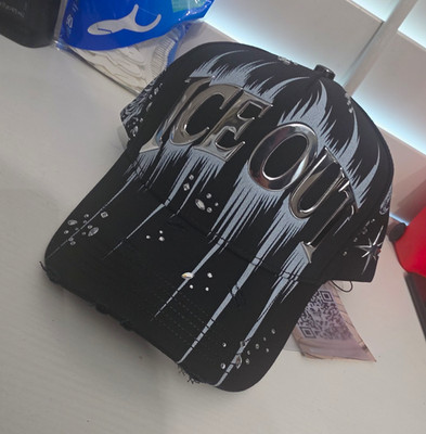 Gallo Fino Men Black/Silver Baseball Cap Hat One Size ''ICE OUT'' Graphic
