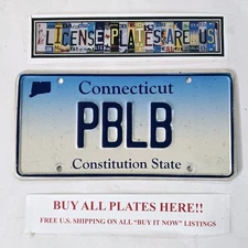 VANITY LICENSE PLATE CONNECTICUT 🔥FREE📬🔥 PBLB ~ PEBBLE BEACH PERSONALIZED TAG