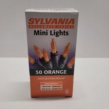 Sylvania 50 Light Orange Halloween String Lights 12 FT