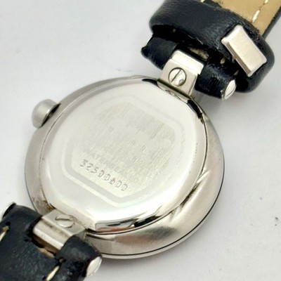 Rado Quartz 204.3578.4 Silver Dial Black Leather Strap New Battery Women Watch