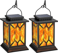 2 Pack Solar Lanterns Outdoor Waterproof, Hanging Solar Lantern Lamps