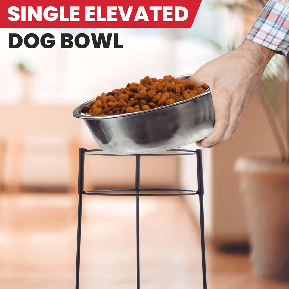 Hi Rise Single Diner Elevated Dog Feeder, 2qt Stainless Steel Bowl, Durable W... - Image 2 of 4