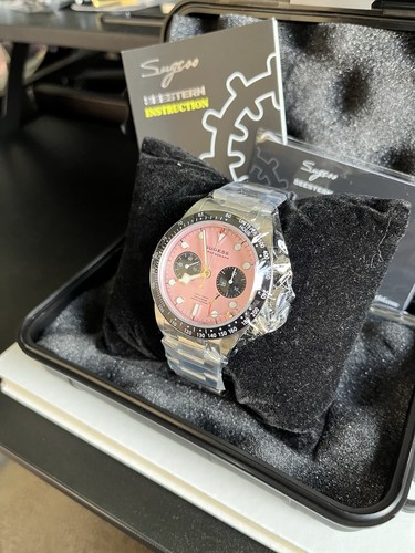 Sugess Chrono Heritage S457 Power Reserve Pink Panda - Picture 3 of 13