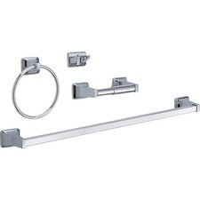 Home Impressions Vista 4-Piece Bath Hardware Set, Chrome 409793 Home Impressions