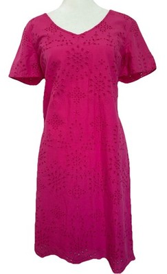 talbots pink dress Talbots Hot Pink Silk Dress