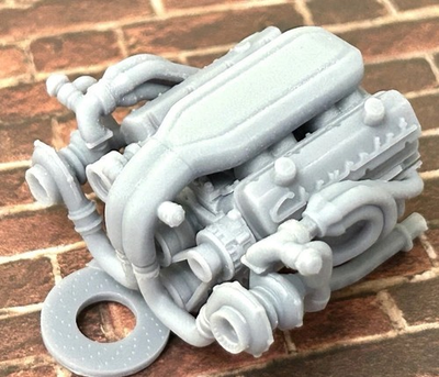 #ad Resin “Turbo Chevrolet” Big Block Engine for scale model cars 1 24 1 25 $21.99