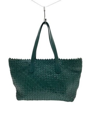 DRAGON DIFFUSION Mesh Tote Bag Woven Basket Bag Green