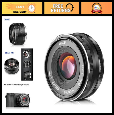 35mm F1.7 Manual Focus Prime Lens for Sony E-Mount APS-C Mirrorless Cameras