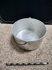 Qty 3 Camping Cooking Pots Different Sizes, With Handle And Lid